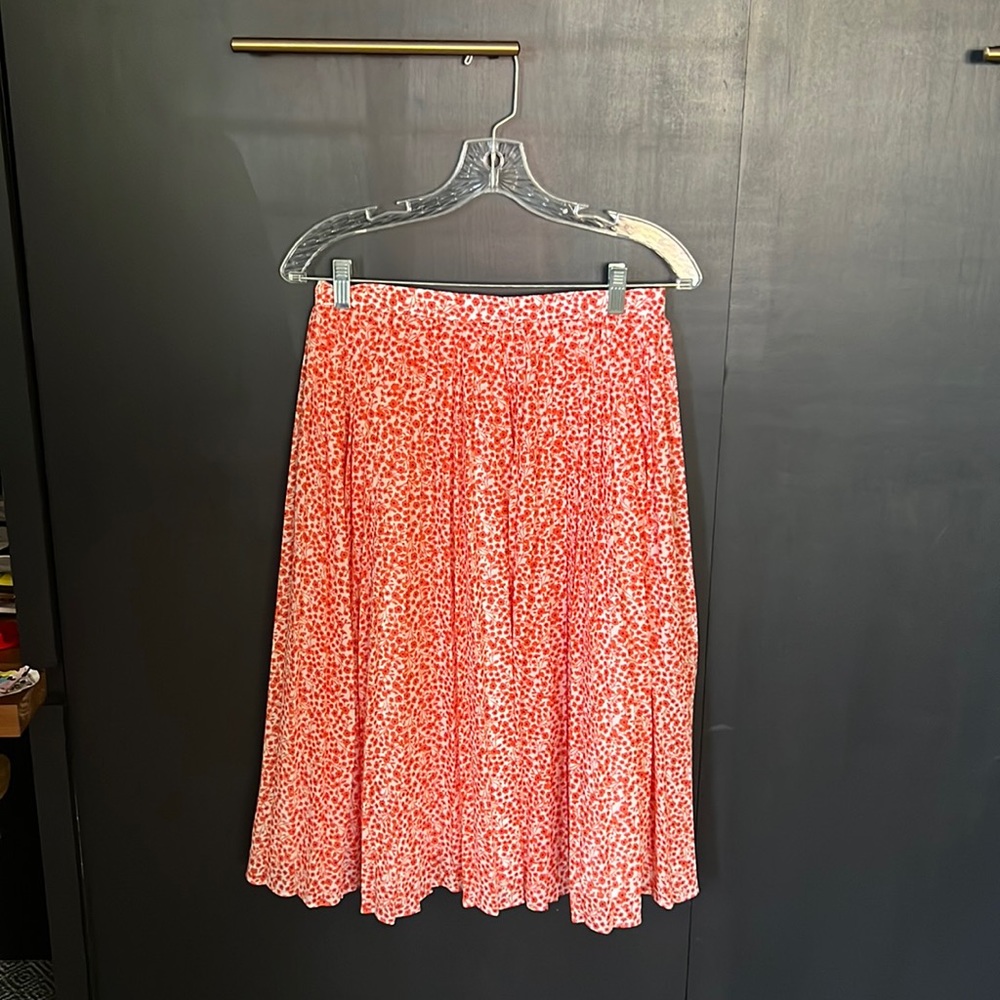 J. Crew, Size 2, pleated midi skirt.